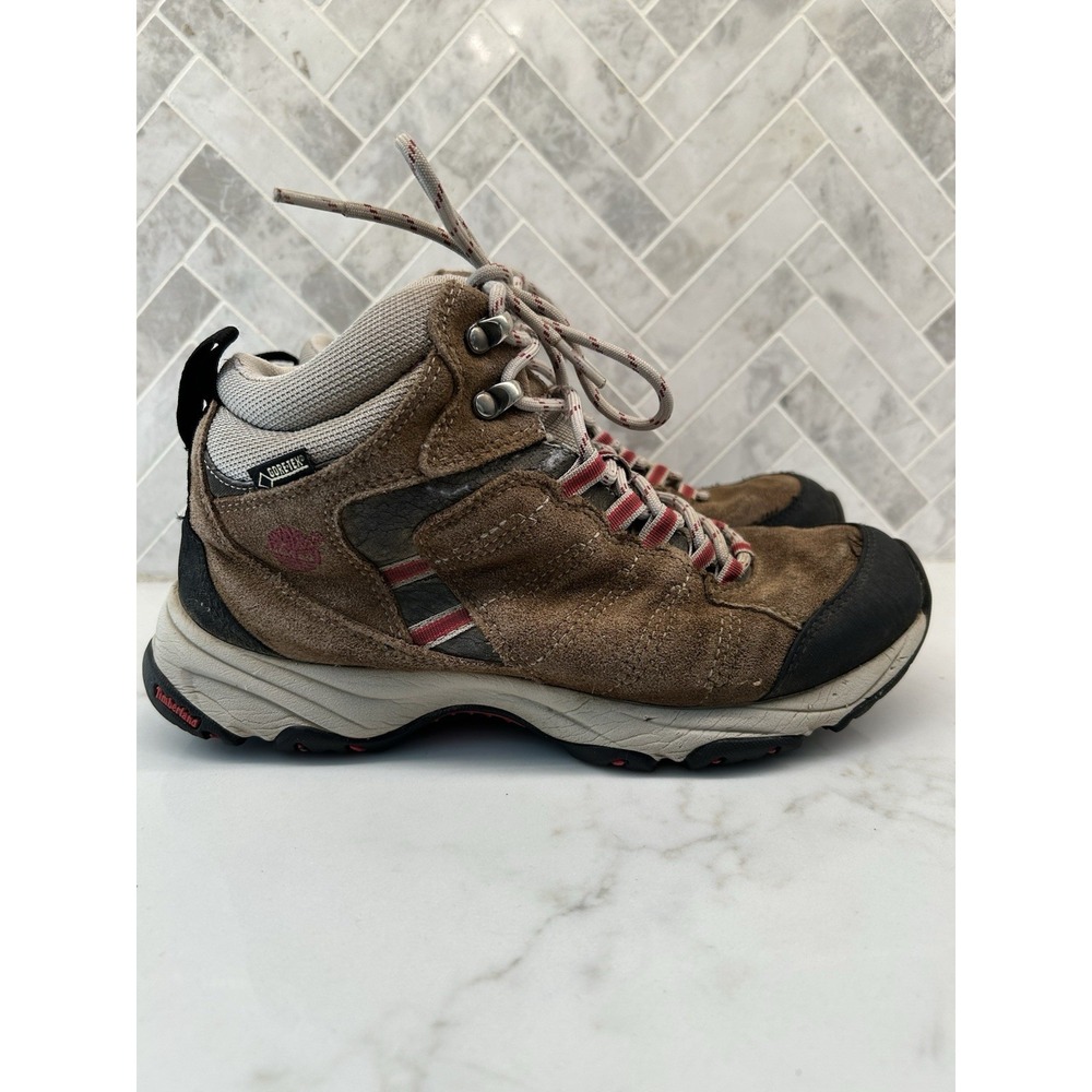 Timberland Ilton Mid 7600A Brown Lace Up Boots Gore Tex Womens Size 7.5